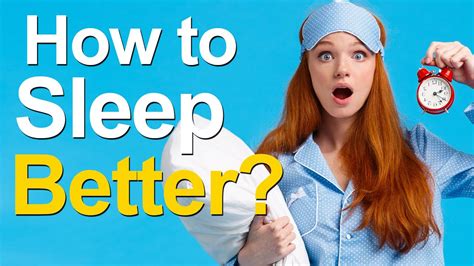 how to sleep better 6 ways to improve your sleep youtube