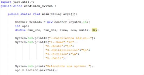 Condición Switch En Java