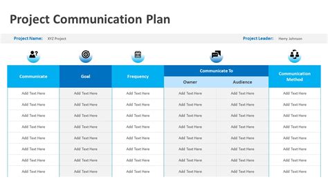 Project Communication Plan Powerpoint Template Ppt Templates