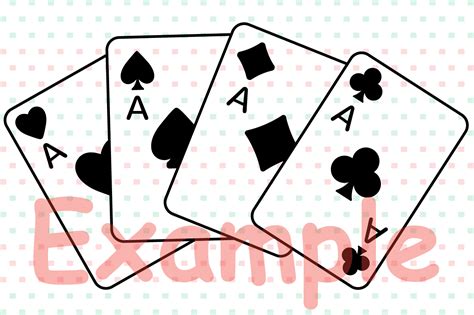 Poker Playing cards svg Four Aces 718S