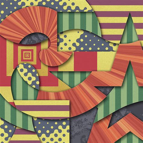 Geometric Abstract Modern Colorful Pop Art Design X003 01 Digital