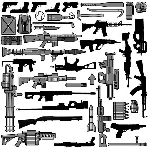 Real Weapon Icons Pack Black Gta5