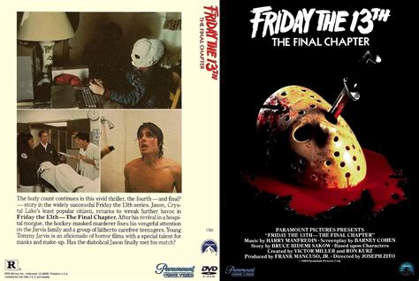 Friday The 13th The Final Chapter 1984 Dvd Cover Friday The 13th Vhs Dvd Covers