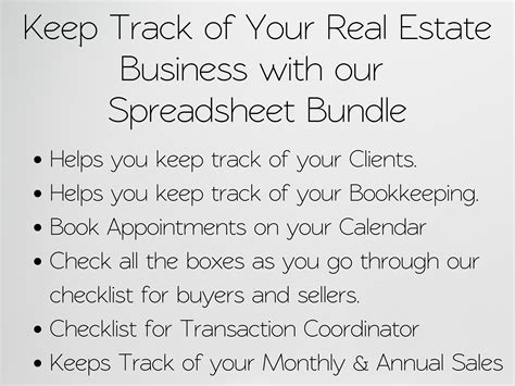 This is an Excel Spreadsheet that helps you to track all of your real