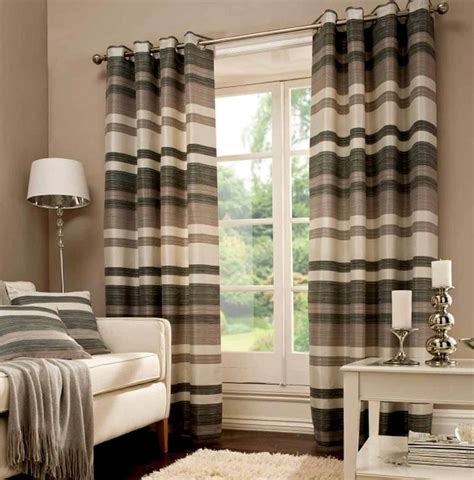 Gray And Cream Striped Curtains Home Design Ideas