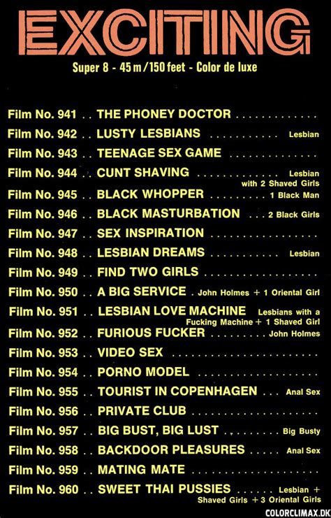 Colorclimaxdk Exciting Film Index 1980