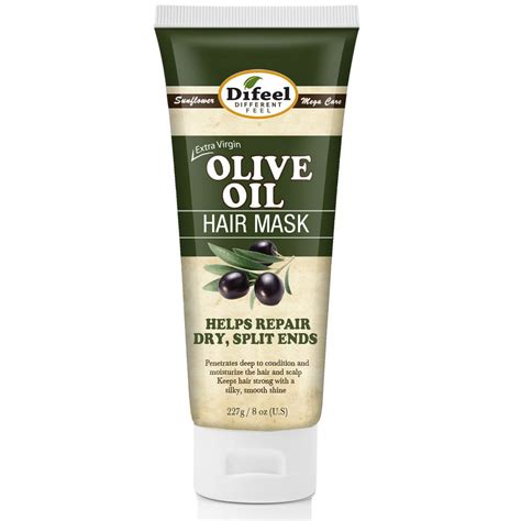 Difeel Extra Virgin Olive Oil Hair Mask 8 Oz Olive Oil Deep Conditioning Hair Treatment