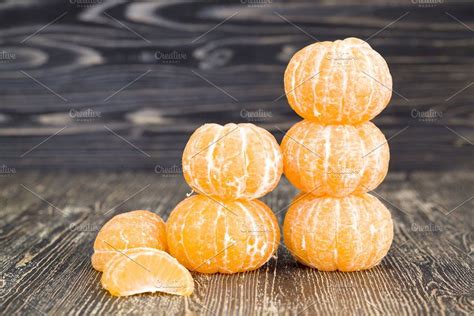 Peeled Whole And Divided Tangerines By Rsooll Tangerines Food And