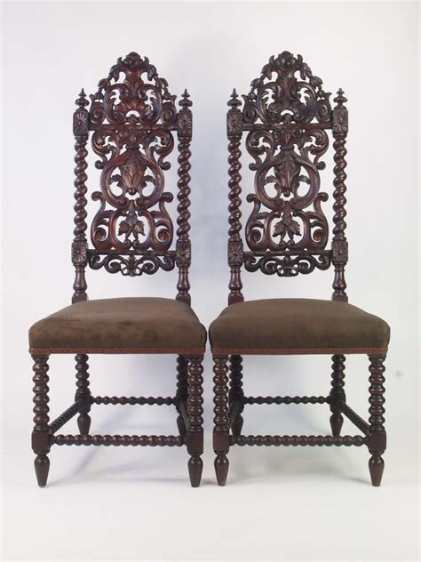 1,032 oak chair results from 239 manufacturers. Tall Pair Antique Victorian Gothic Oak Chairs For Sale