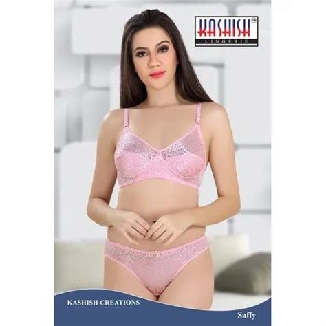 kashish padded light pink net bra panty set at rs 187 set in ulhasnagar id 22639117655