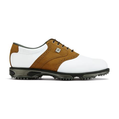 Footjoy Dryjoys Tour Mens Golf Shoes In White And Taupe Golf Inc