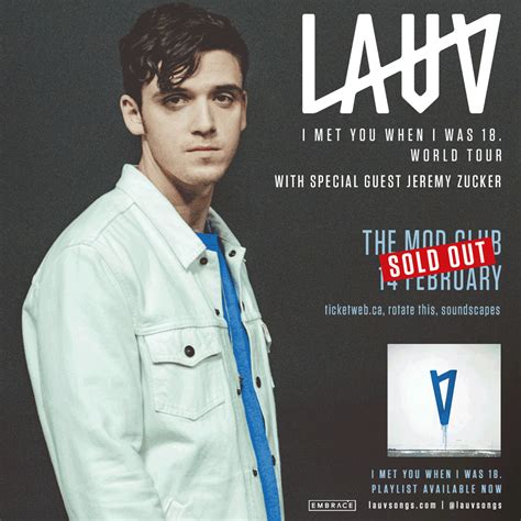 Lauv I Met You When I Was 18 World Tour Embrace Presents