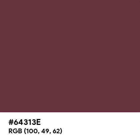 Burgundy Pantone Color Hex Code Is 64313e