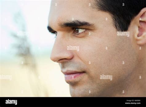 Face Of Young Man In Profile Stock Photo Alamy