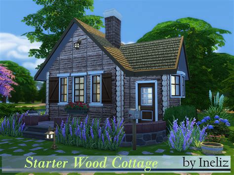 Small Log Cabin Sims 4 Houses