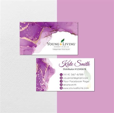 Pin On Young Living Business Card