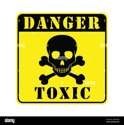Skull Toxic Icon Vector Illustration On White Backgroundtoxic Warning
