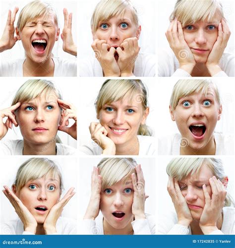 Different Facial Expressions Stock Image Image Of Adult Actor