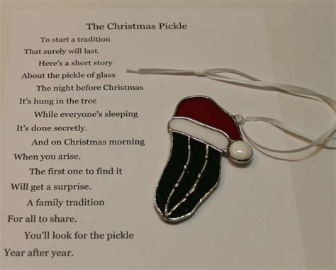 Christmas Pickles With The Poem In 2022 Christmas Pickle The Night