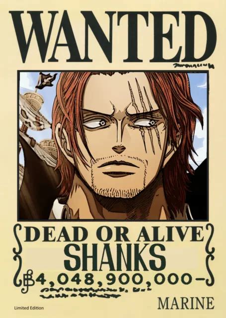 ONE PIECE WANTED Poster Anime Game Manga Luffy Ruffy Ace Shanks Fox U M