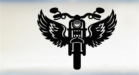 Motorcycle With Wings Ribbon Grange Svg Motorcycle Svg Motorbike Svg Motor Bike Svg