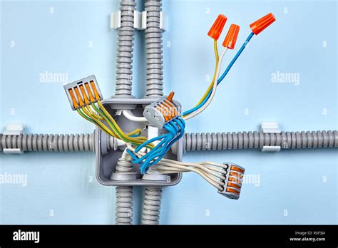 Process Of Mounting Electrical Junction Box With Help Of Twist Splice