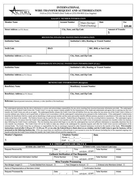 International Wire Transfer Form Template Fill Out And Sign Printable