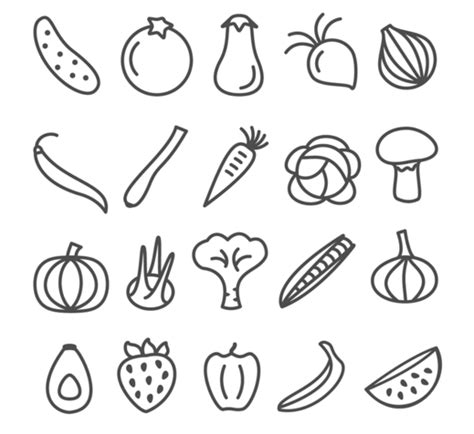 Free 20 Vegetable And Fruit Icon Vector Titanui