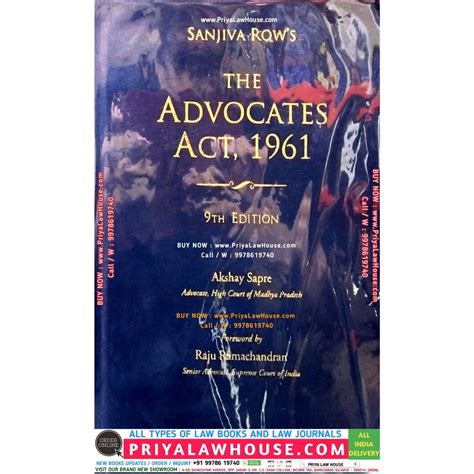 The Advocates Act1961 Sanjiva Row 9th Edn Rp 2022 Lexis Nexis At