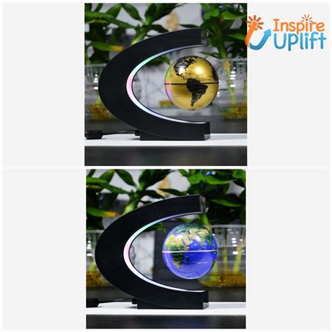 C Shaped Floating Globe Lamp For Table Decor Inspire Uplift