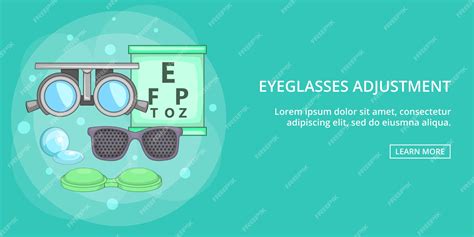 Premium Vector Eyeglasses Banner Horizontal Cartoon Style