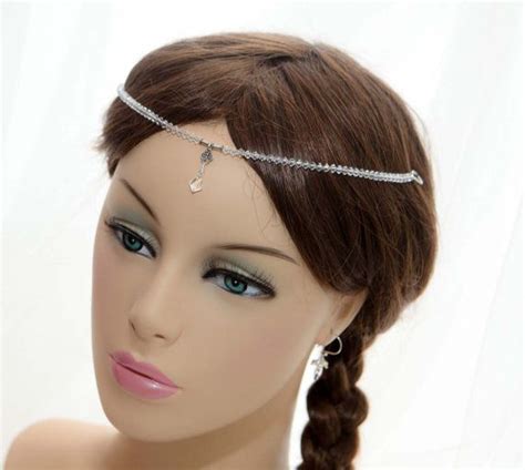 Forehead Headband Tiara Crystal Swarovski Crystal Fore Head Etsy