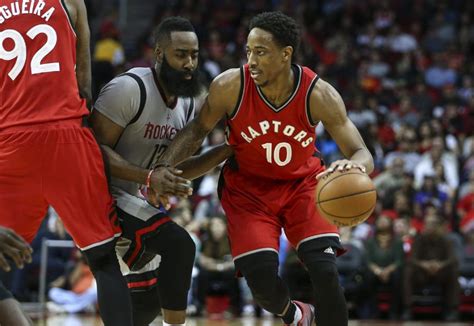Marquee free agent signing demarre carroll is set to join lowry, derozan, valanciunas, and patrick patterson in the starting lineup, while cory joseph headlines a revamped reserve unit. Tuesday NBA preview: Toronto Raptors at Houston Rockets ...