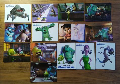 Monsters Inc Disney Pixar Postcards Set Of 14 Etsy