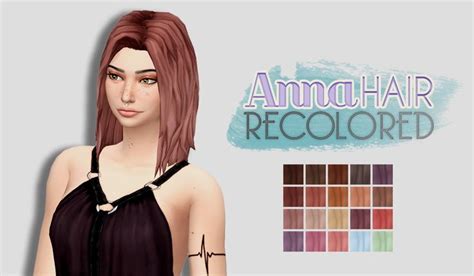 Whoohoosimblr Anna Hair Recolored Sims 4 Hairs Anna Hair Sims 4 Sims