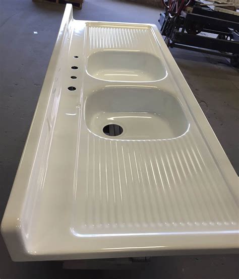 A wide variety of double drainboard sinks options are available to you, such as graphic design, others, and 3d model design. Reporcelain refinish steel sinks, stoves and other vintage ...