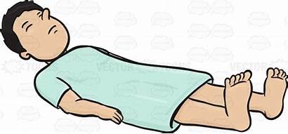 Dead Cartoon Down Clipart Lying Laying Coffin