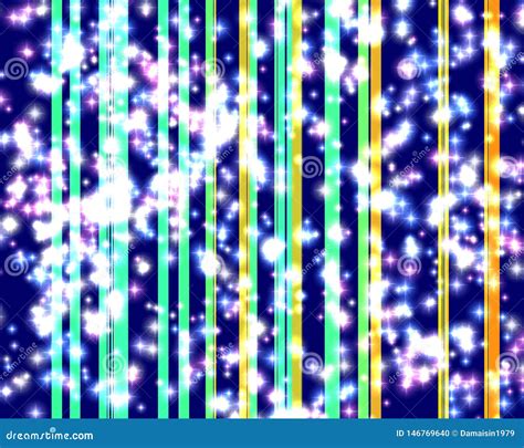 Sparkling Stars Blue Yellow Phosphorescent Texture Abstract Background