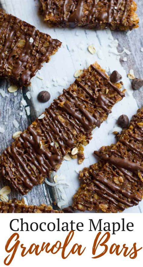 Butter (or spray with a non stick cooking spray) a 9 inch square (23 cm) baking pan. Chocolate Maple Granola Bars | Recipe | Maple granola ...