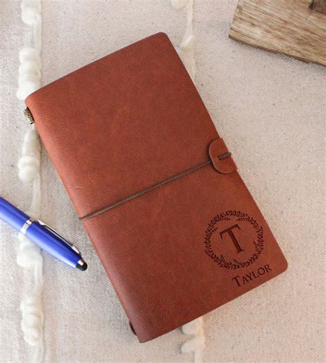 Personalized Journal Customized Leatherette Journal Monogrammed