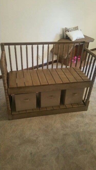 Repurposed Crib Bench By Crafty Lefty Upcycle Crib Diy Crib Cribs