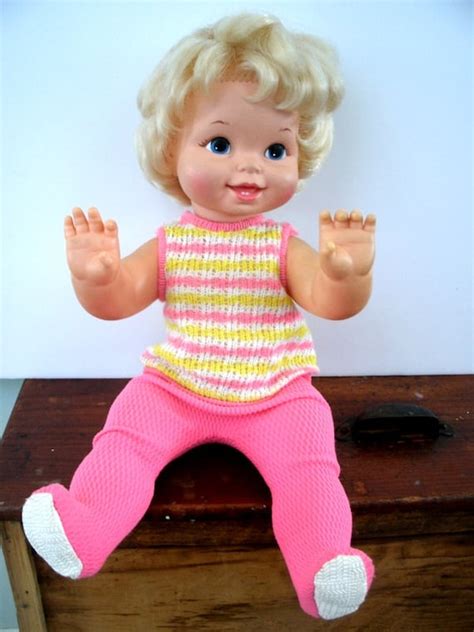 Vintage Baby Doll Tippee Toes Mattel Blonde 1960s Doll
