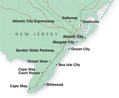 Map Of Jersey Shore Beaches World Map