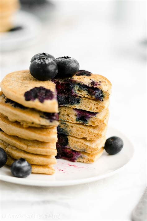 The Ultimate Healthy Blueberry Pancakes One Bowl Recipe Amys