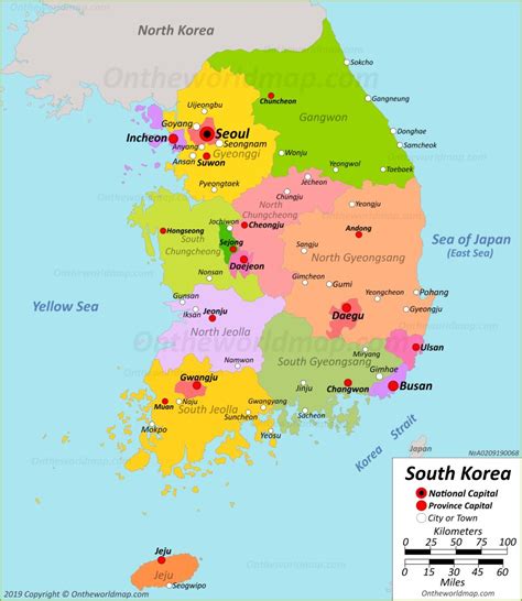 Map Of South Korea Map Of The United States