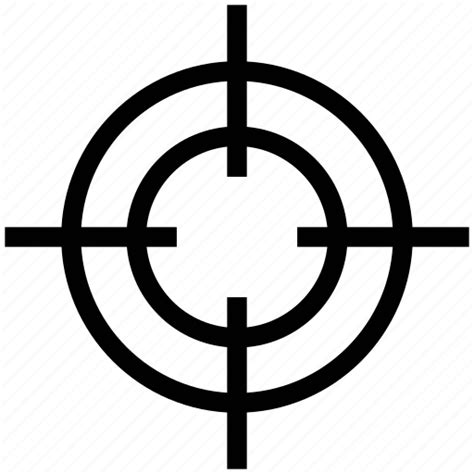Crosshair Gun Sight Reticle Rifle Scope Scope Target Icon