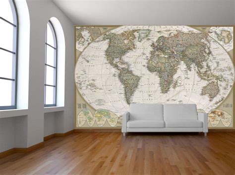 Old World Map Wall Mural Antique World Map Map Wall Mural Framed Maps