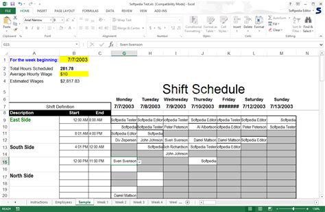 Shift Schedule Maker Excel Off 70