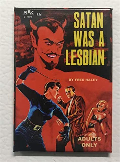 Satan Was A Lesbian Pulp Novel Cover Refrigerator Magnet Etsy