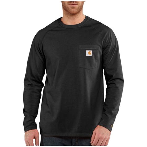 Carhartt Force Cotton Long Sleeved T Shirt 590862 T Shirts At